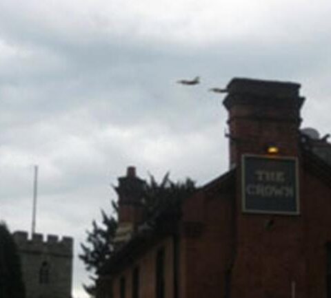 Plane chasing UFO UK