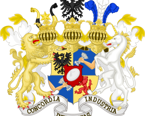 500px Great coat of arms of Rothschild family.svg